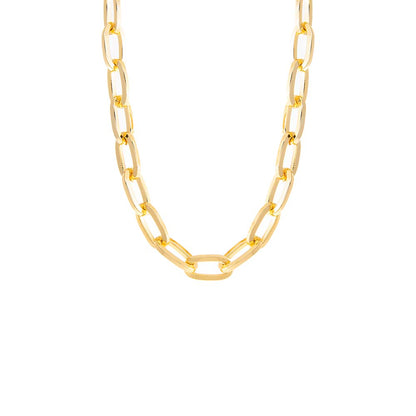 Round Elongated Chain Necklace by By Adina Eden