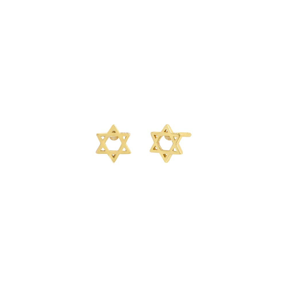 Solid Star Of David Stud Earring by By Adina Eden