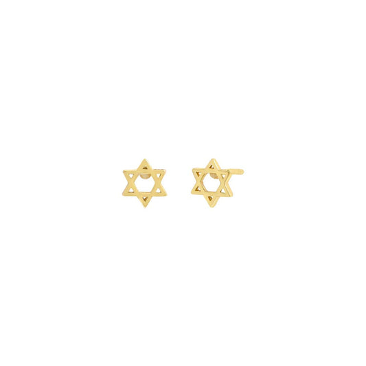 Solid Star Of David Stud Earring by By Adina Eden