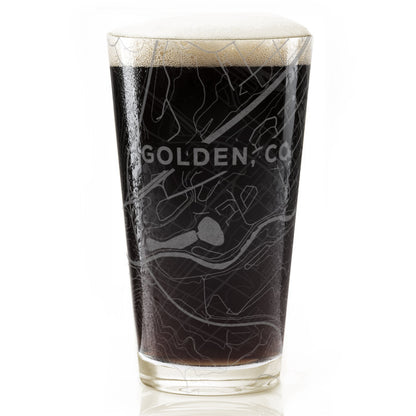 GOLDEN, CO Pint Glass by Lumengrave