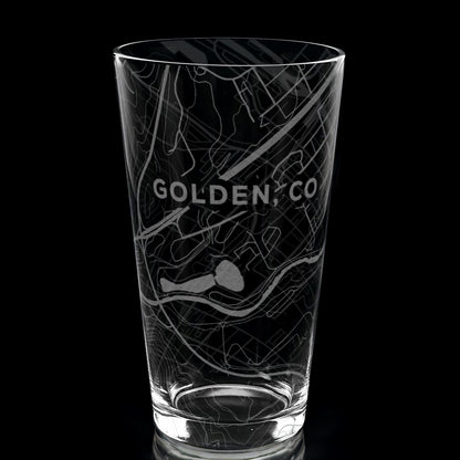 GOLDEN, CO Pint Glass by Lumengrave