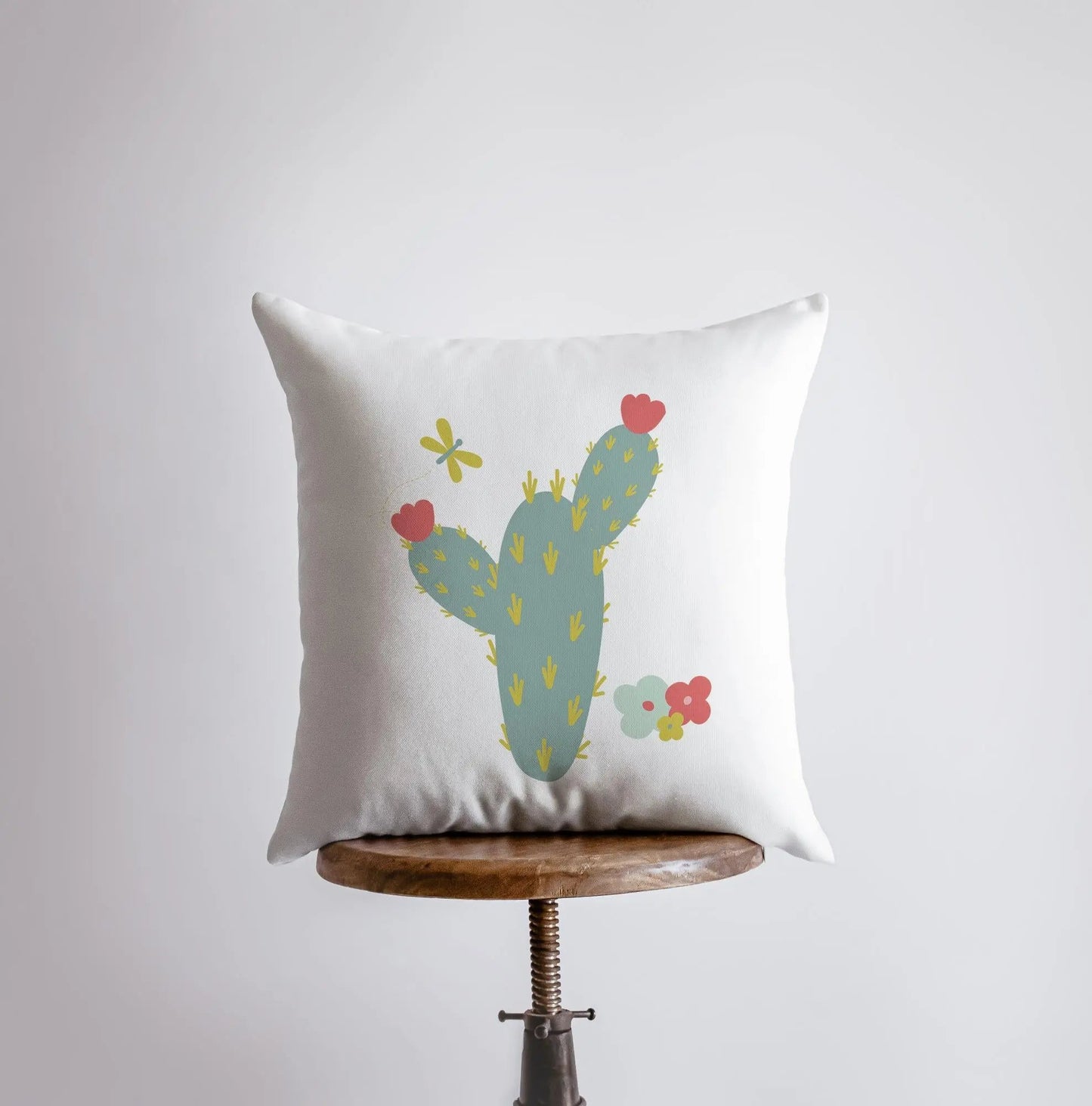 Green Cactus Throw Pillow