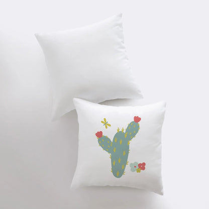 Green Cactus Throw Pillow