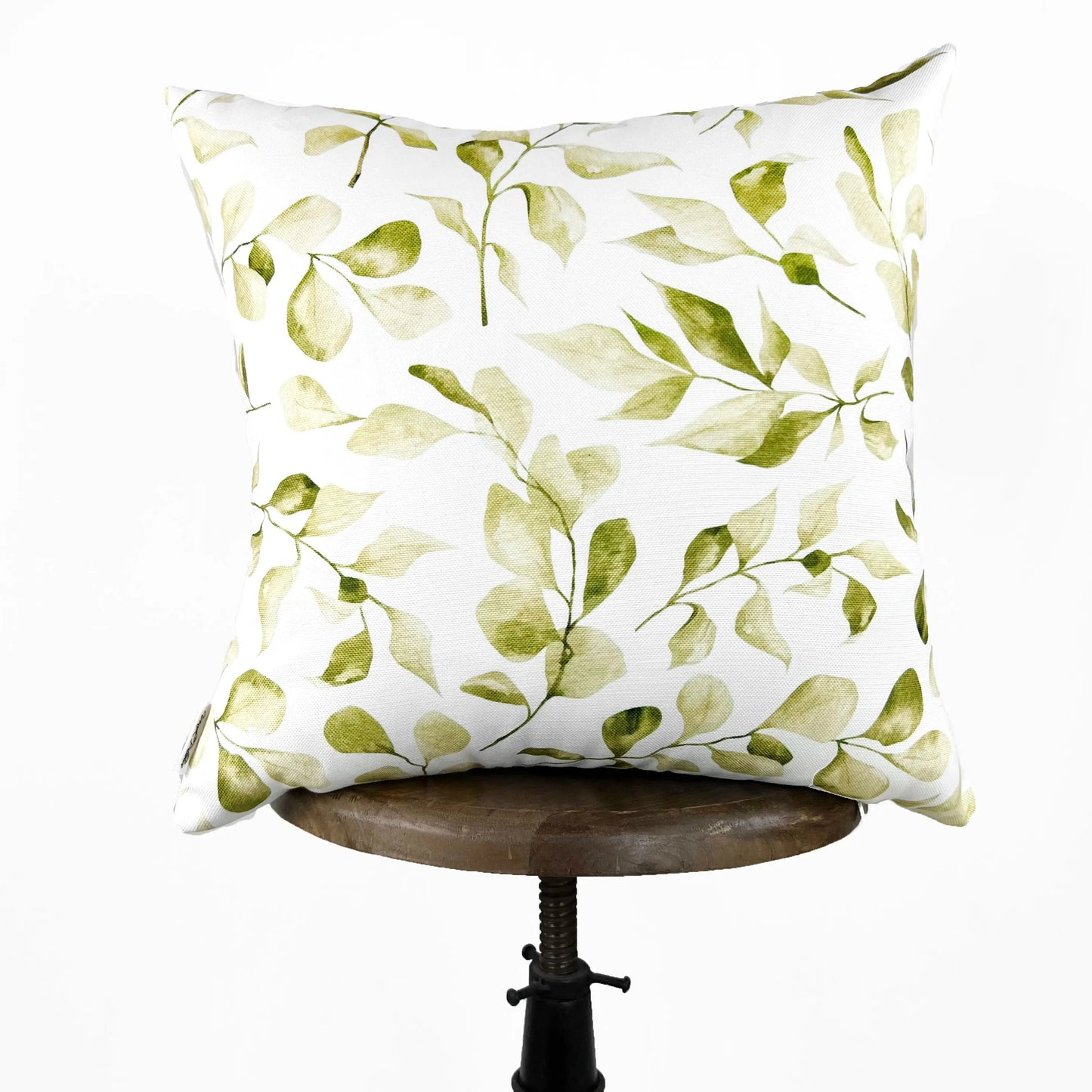 Green Leaves Throw Pillow