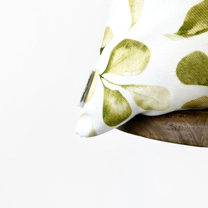 Green Leaves Throw Pillow