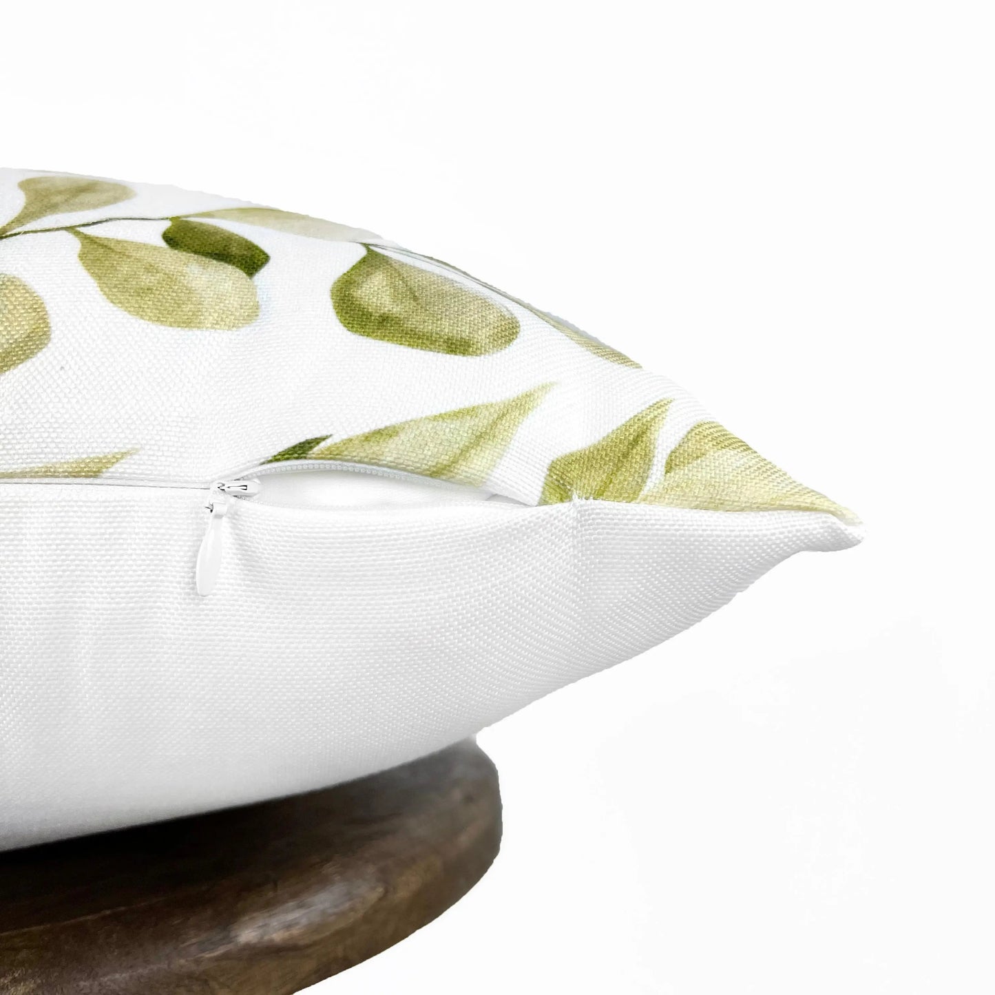 Green Leaves Throw Pillow