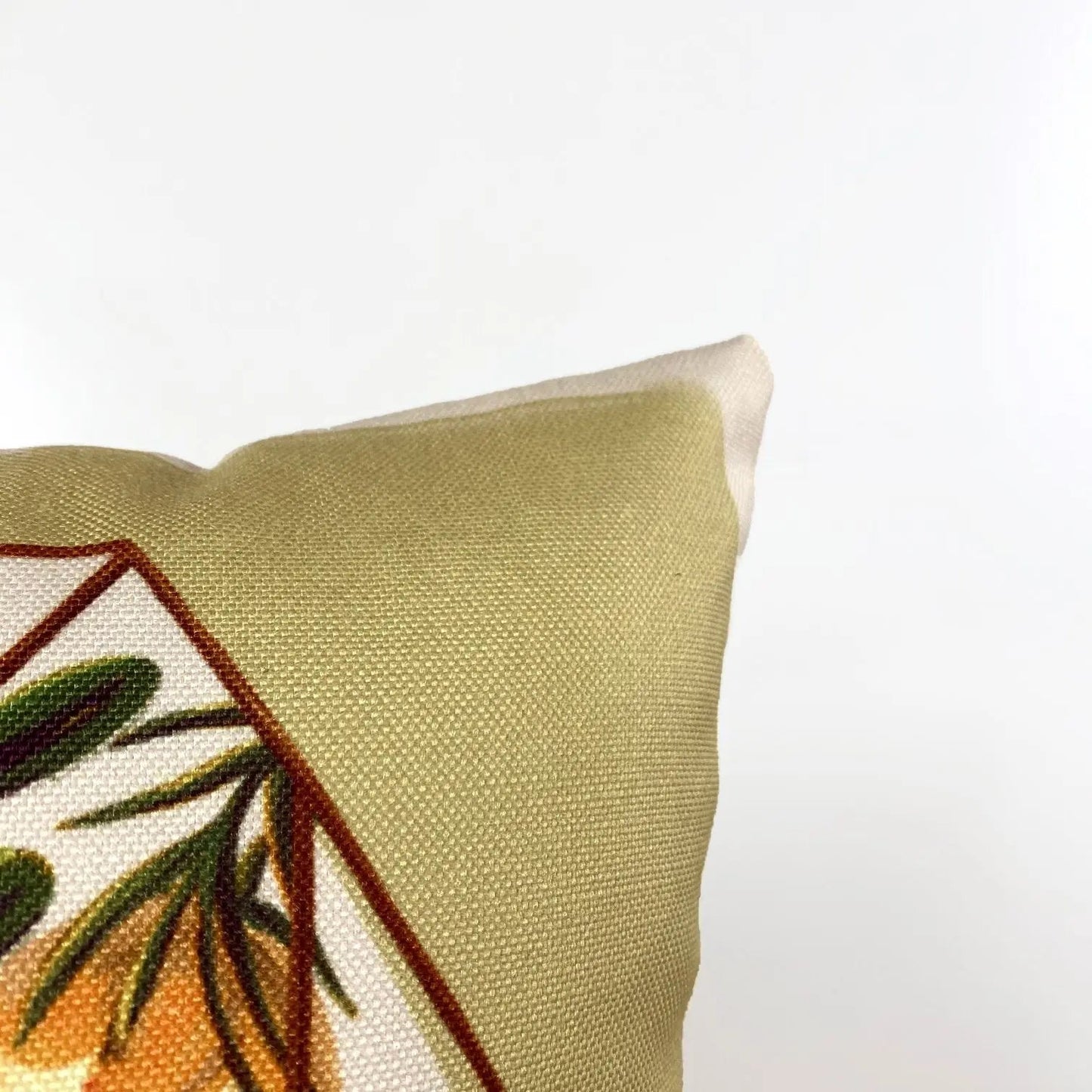 Greenhouse Green Floral Throw Pillow