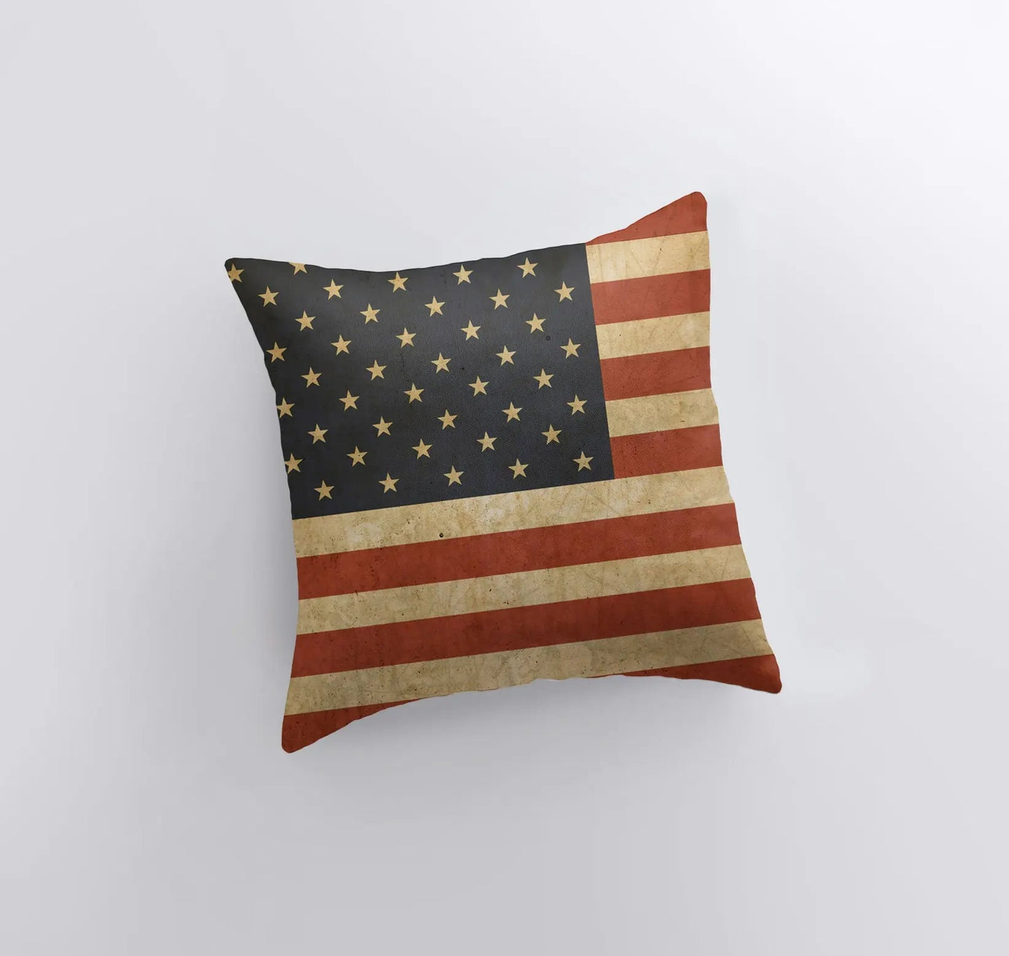 Grunge American Flag Throw Pillow