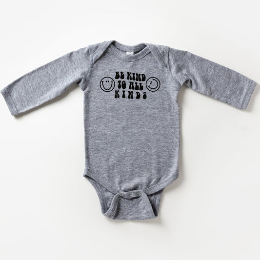 Be Kind To All Kinds | Baby Long Sleeve Onesie by The Juniper Shop