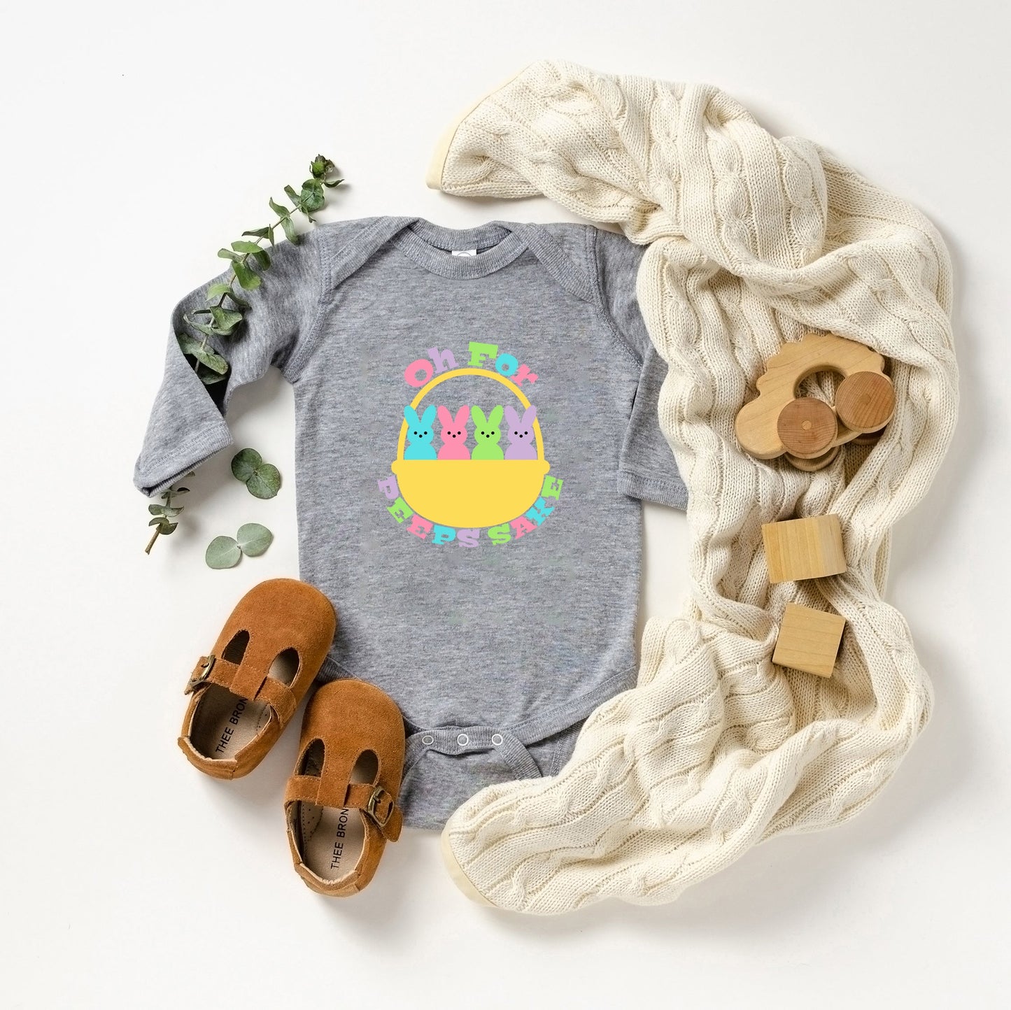 Oh For Peeps Sake Baby Long Sleeve Onesie