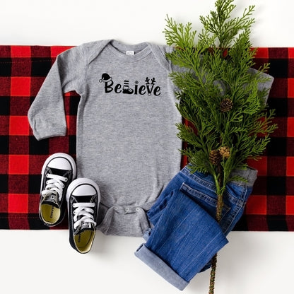 Believe Christmas | Baby Long Sleeve Onesie by The Juniper Shop