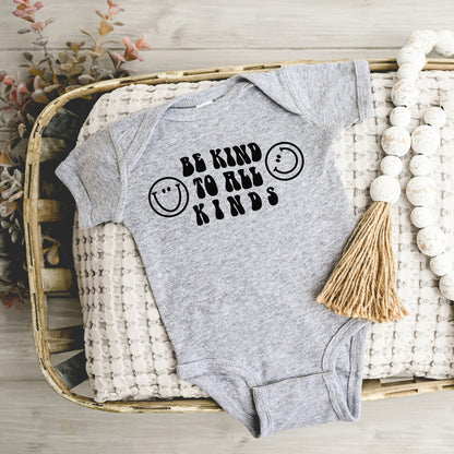 Be Kind To All Kinds | Baby Graphic Short Sleeve Onesie by The Juniper Shop