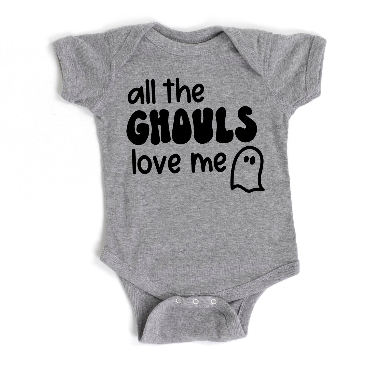 All The Ghouls Ghost | Baby Graphic Short Sleeve Onesie by The Juniper Shop