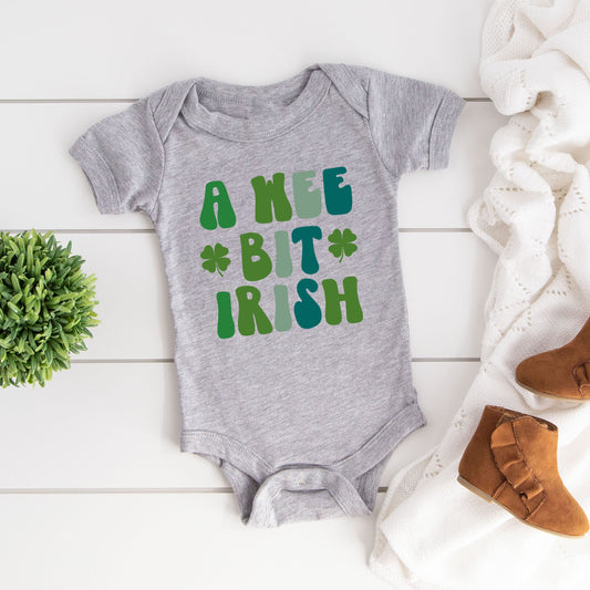 A Wee Bit Irish | Baby Graphic Short Sleeve Onesie by The Juniper Shop