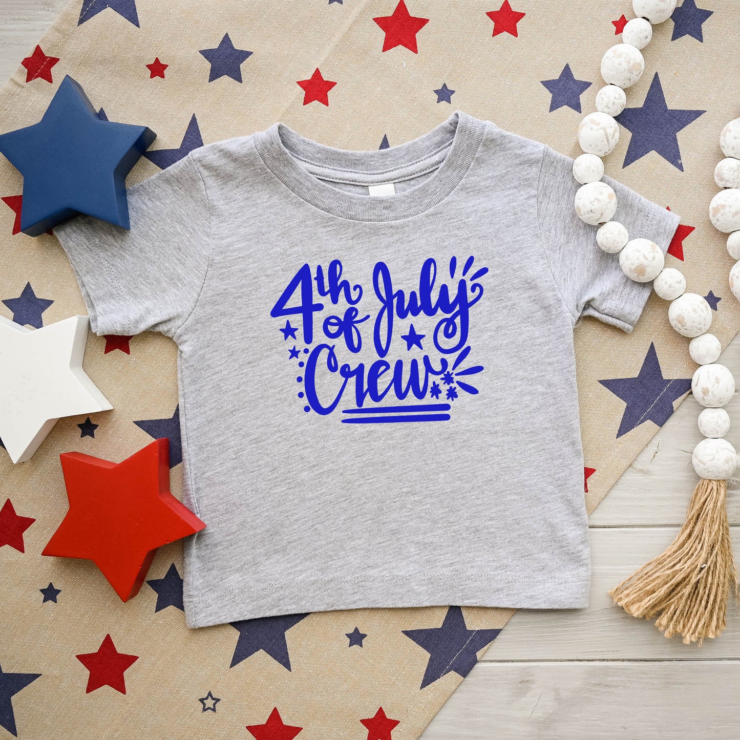 4th Of July Crew | Toddler Short Sleeve Crew Neck by The Juniper Shop