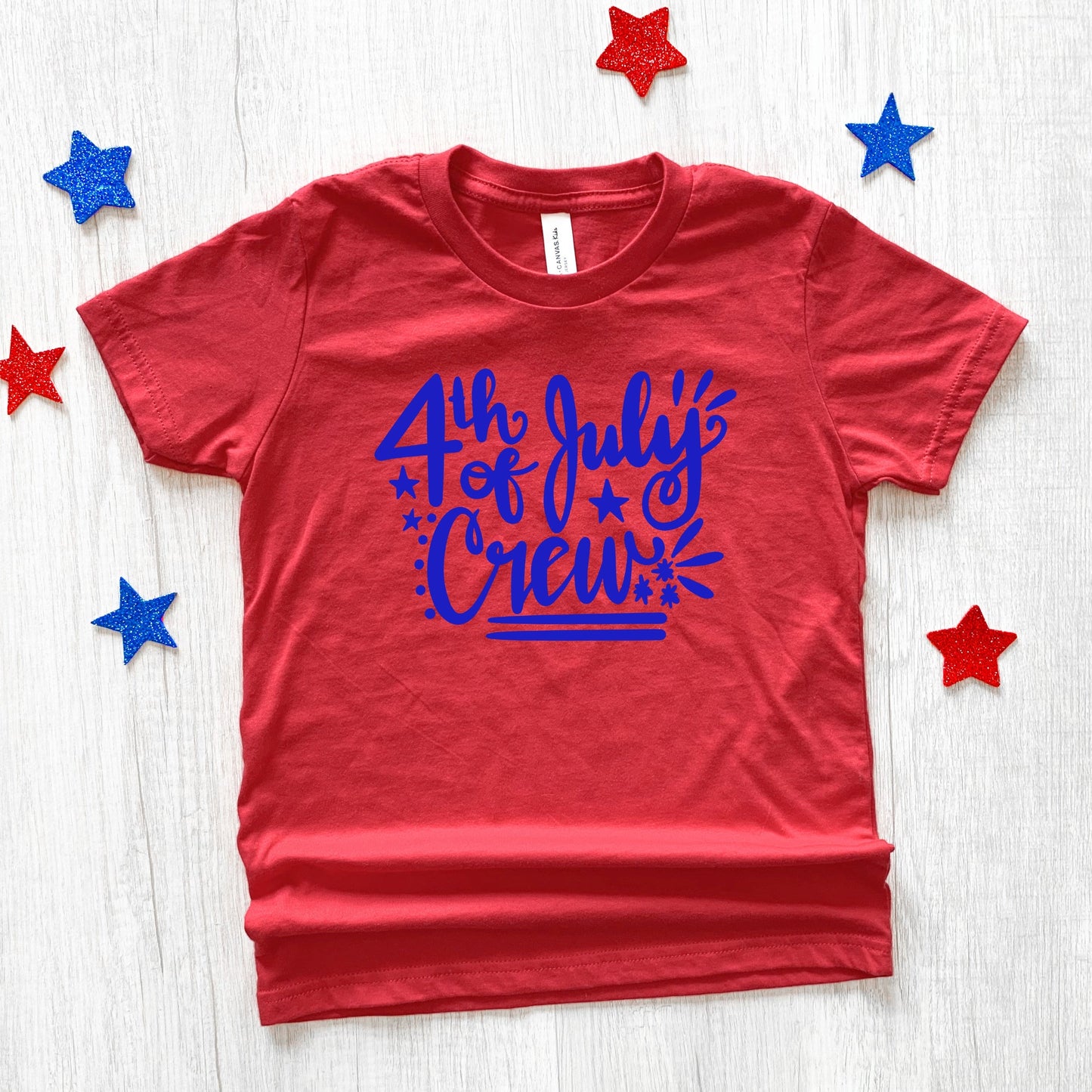 4th Of July Crew | Youth Short Sleeve Crew Neck by The Juniper Shop