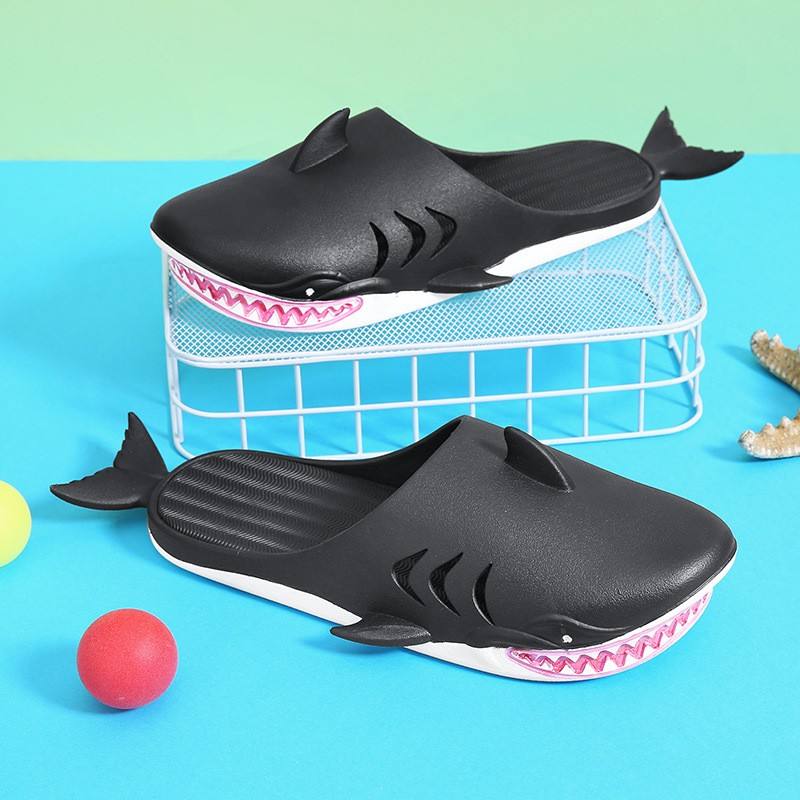 Shark Funny Flip Flops: Summer Men Slipper by Plushy Planet