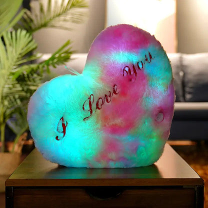 Glowing LED Heart Stuffed Animal by Plushy Planet