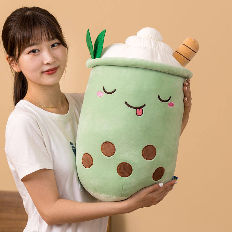 Plush Bubble Milk Tea Pillow by Plushy Planet