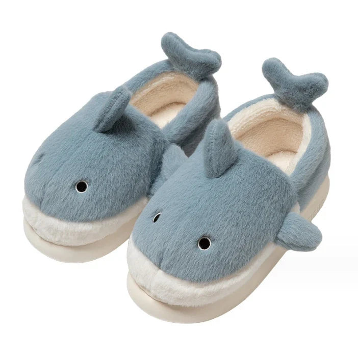 Eleanor - Cozy Cartoon Shark Slippers by Plushy Planet