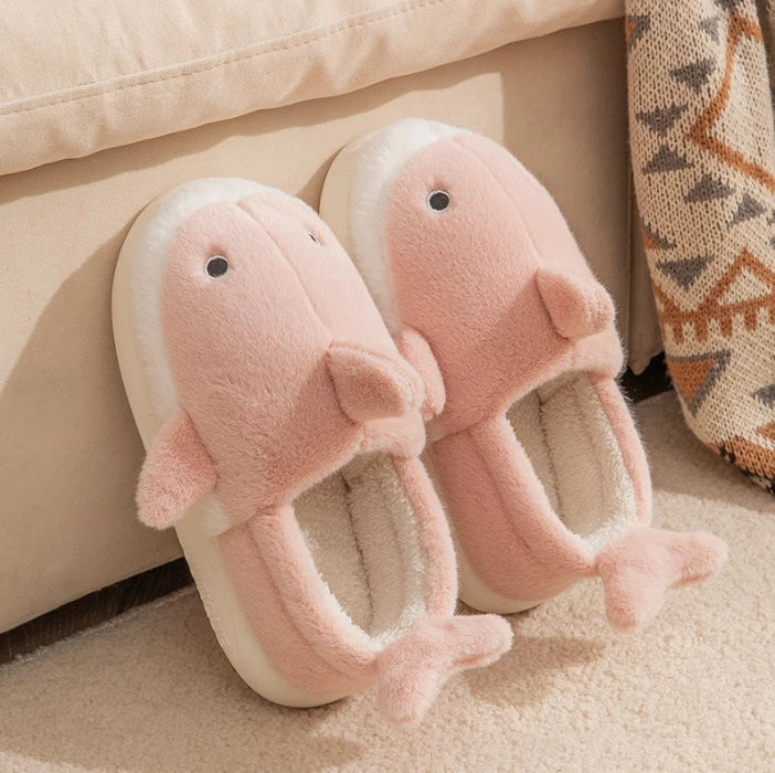 Eleanor - Cozy Cartoon Shark Slippers by Plushy Planet