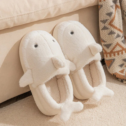 Eleanor - Cozy Cartoon Shark Slippers by Plushy Planet