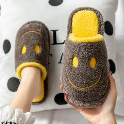 Cozy Fashionable Smiley Face Slippers by Plushy Planet