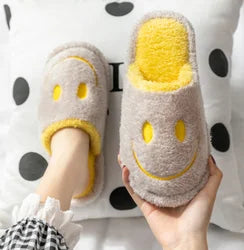 Cozy Fashionable Smiley Face Slippers by Plushy Planet