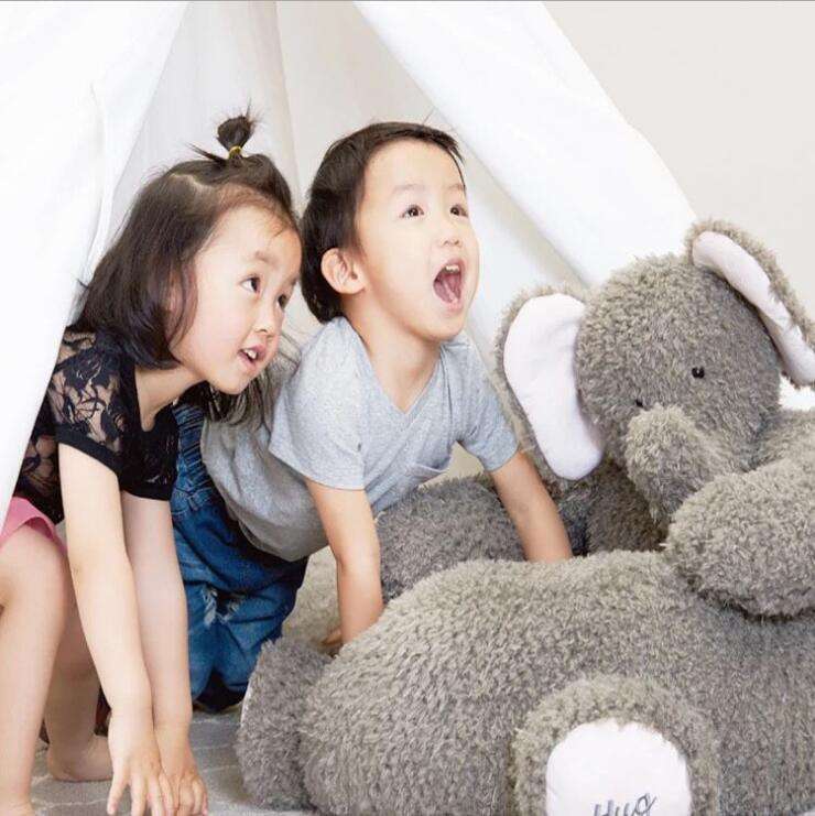 Plush Elephant Kids Sofa Chair: Adorable, Stuffed Animal Seat by Plushy Planet