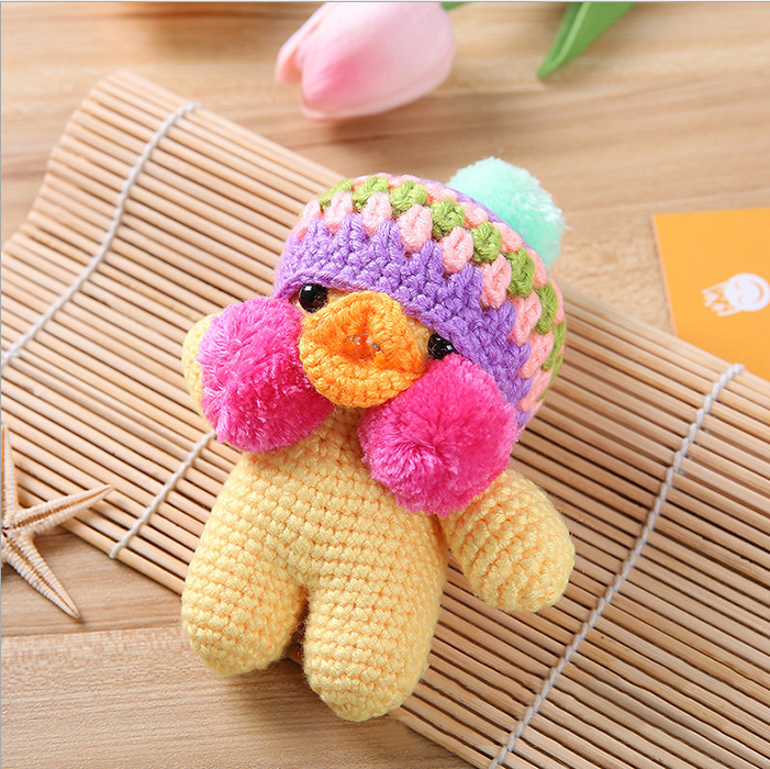 Handmade Crochet Yellow Duck Doll by Plushy Planet