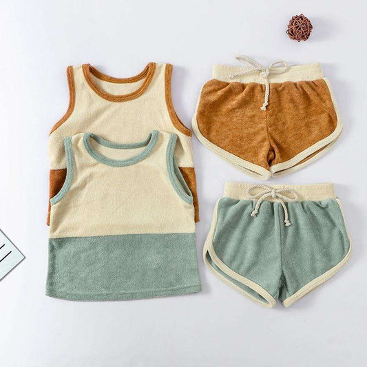 Stylish  Color Terry Baby Clothes Set: Hot Sale! by Plushy Planet