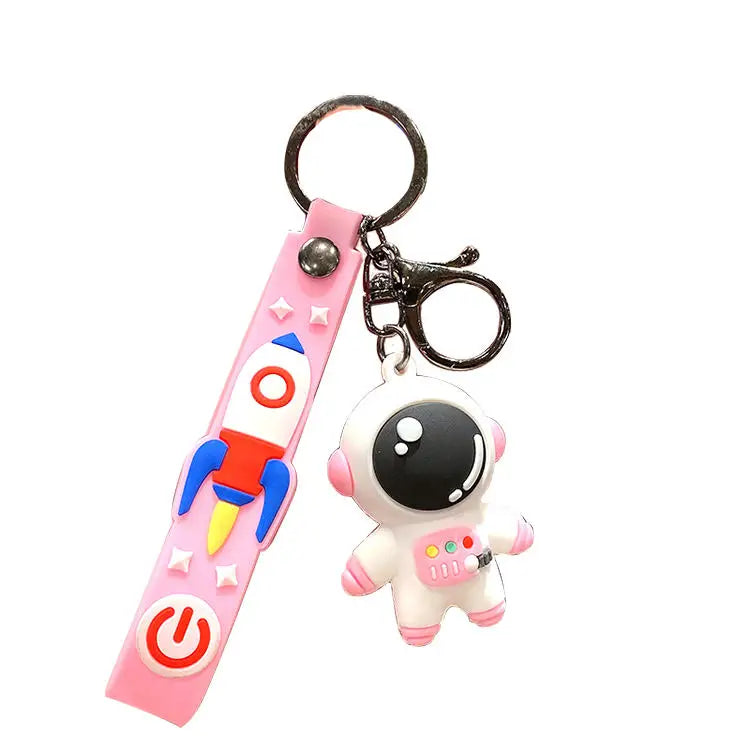 Creative Silicone Astronaut Couple Keychain by Plushy Planet