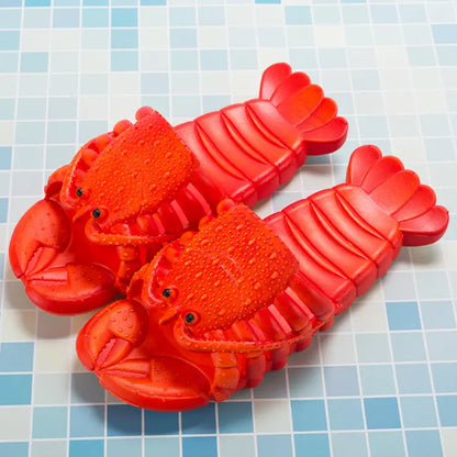 Hilarious Summer Lobster Men's Beach Sandals. by Plushy Planet