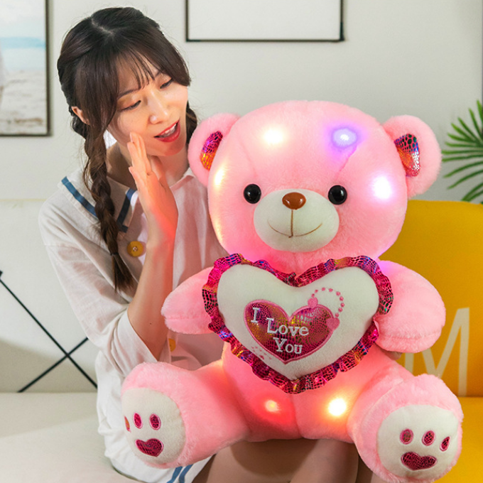 Valentine's Night Glow LED Teddy by Plushy Planet