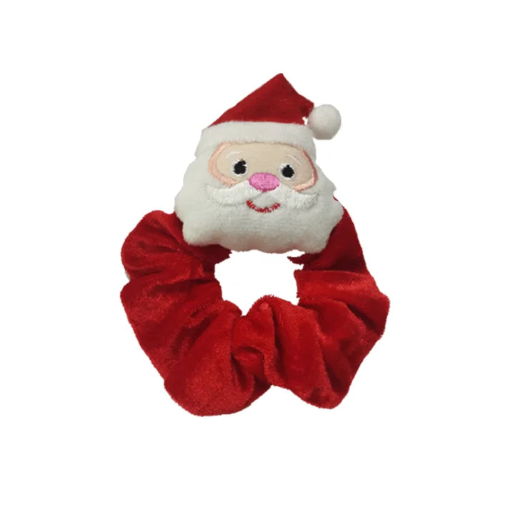 Flannel Santa Hair Tie Set by Plushy Planet