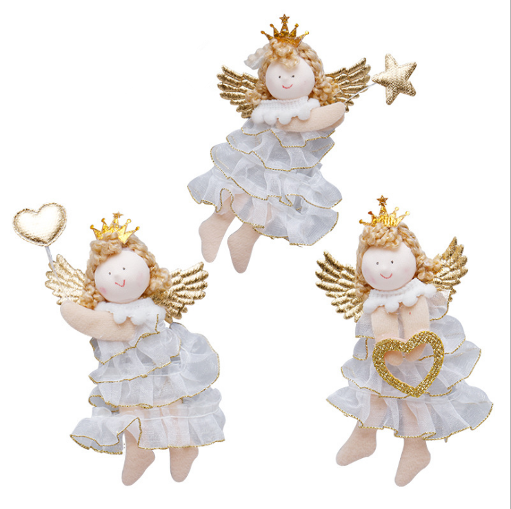 Christmas Tree Angel Pendant Ornament by Plushy Planet