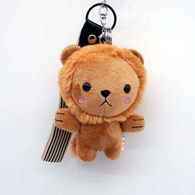 Cartoon Lion Plush  Keychain by Plushy Planet