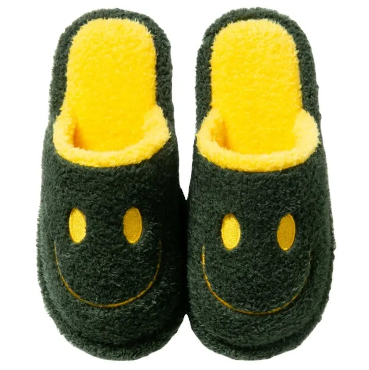 Cozy Fashionable Smiley Face Slippers by Plushy Planet