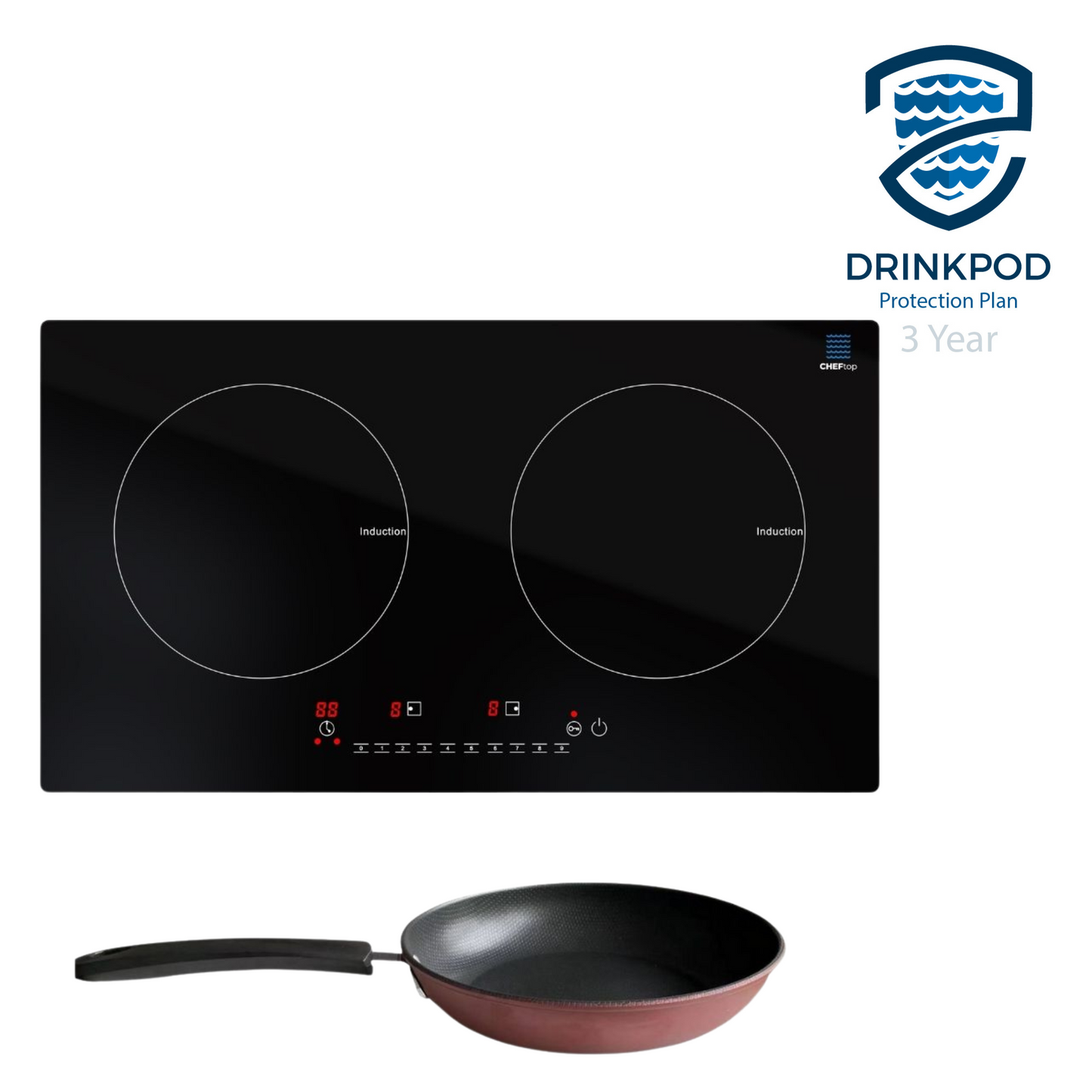 CHEFTop Pro - Dual Burner Induction Cooktop With Optional Induction Pan by Drinkpod