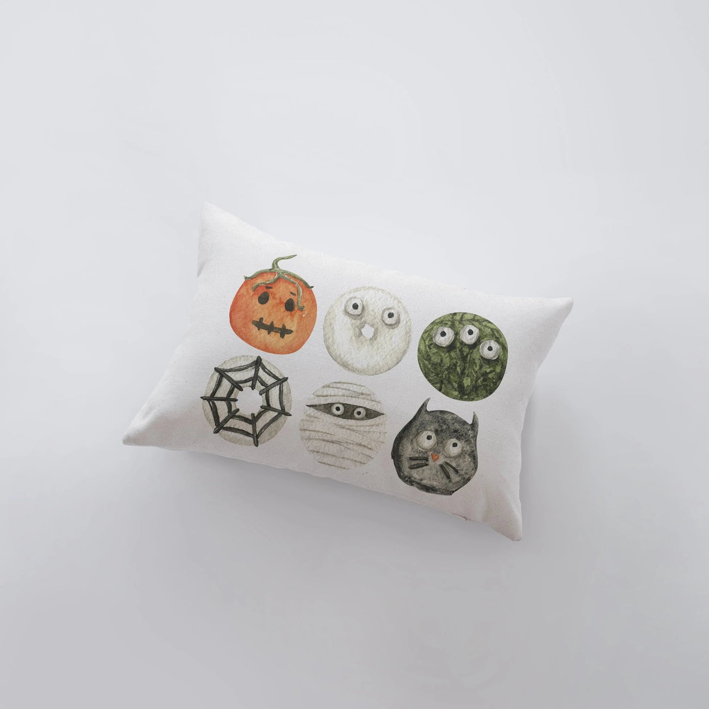 Halloween Donuts Throw Pillow