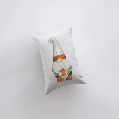 Halloween Gnome with Kitty Hat Throw Pillow