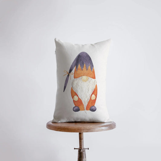 Halloween Gnome with Long Hat Throw Pillow