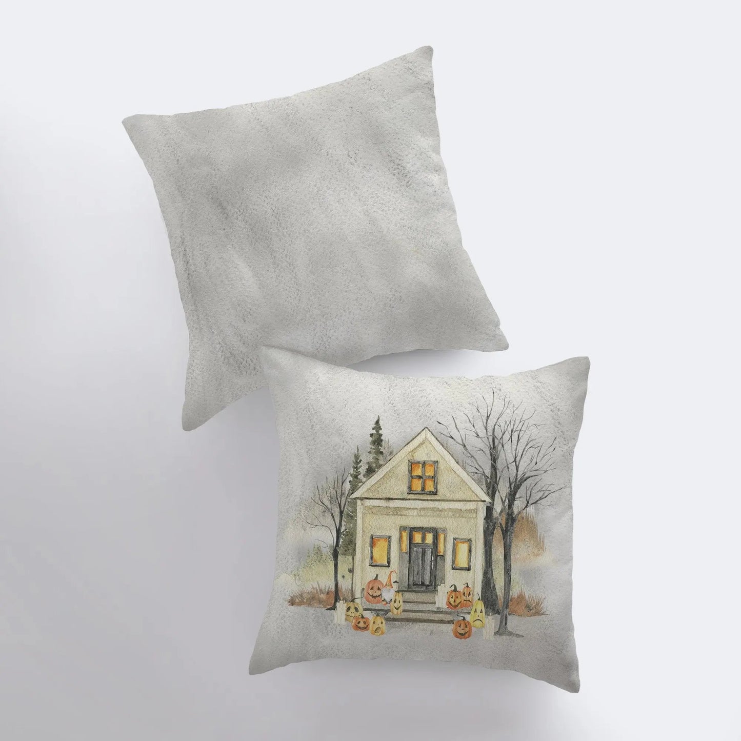 Halloween Spooky House Throw Pillow