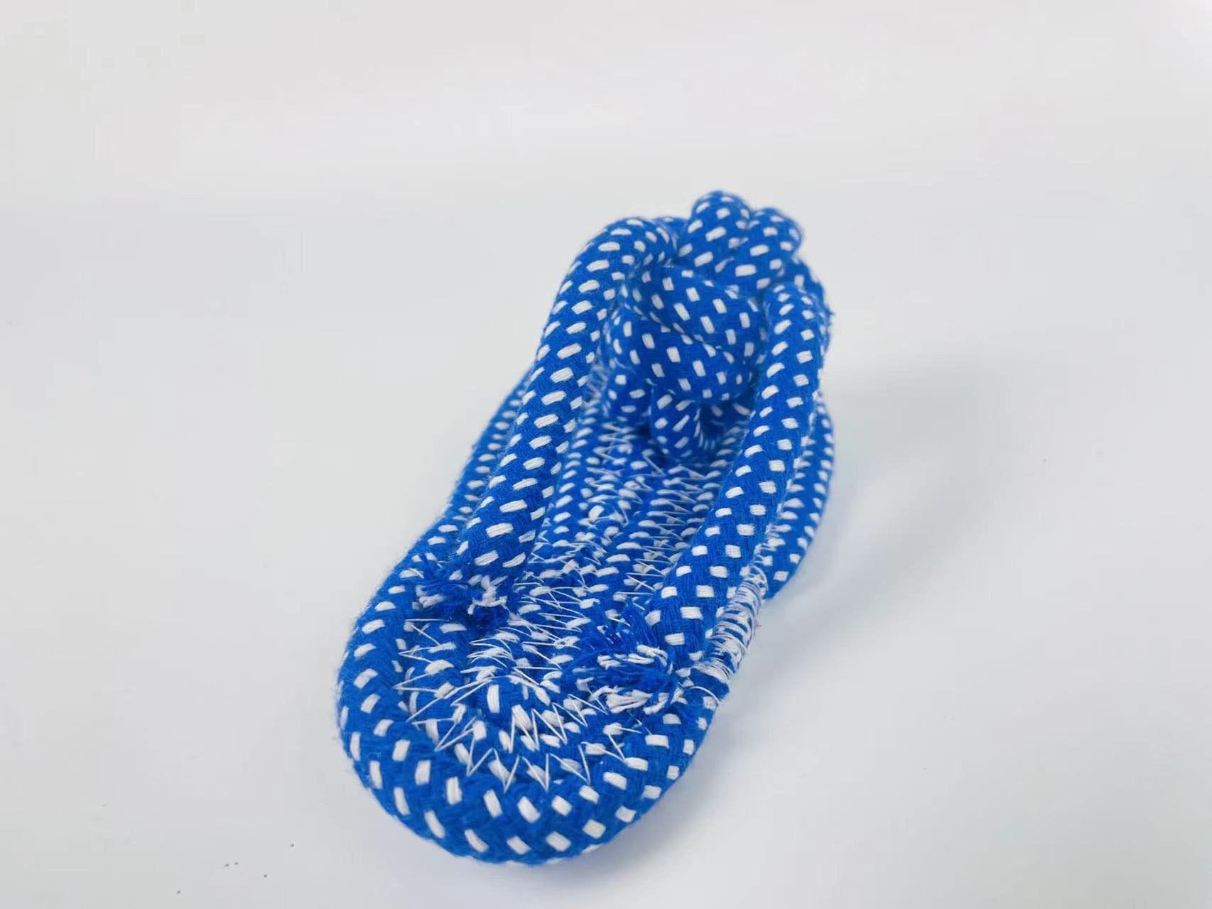 Soft cotton rope woven pet toy for playtime. Ideal for your furry friends! Comfy and fun.