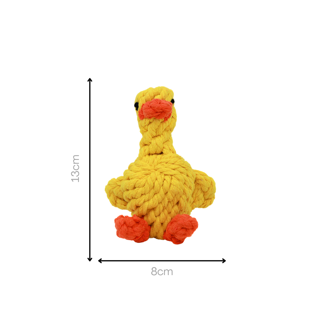 Sunny the Yellow Duck Rope Toy by Monli Pets