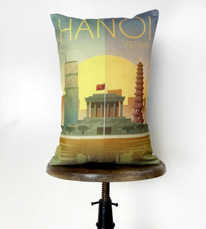 Hanoi Adventure Time Throw Pillow