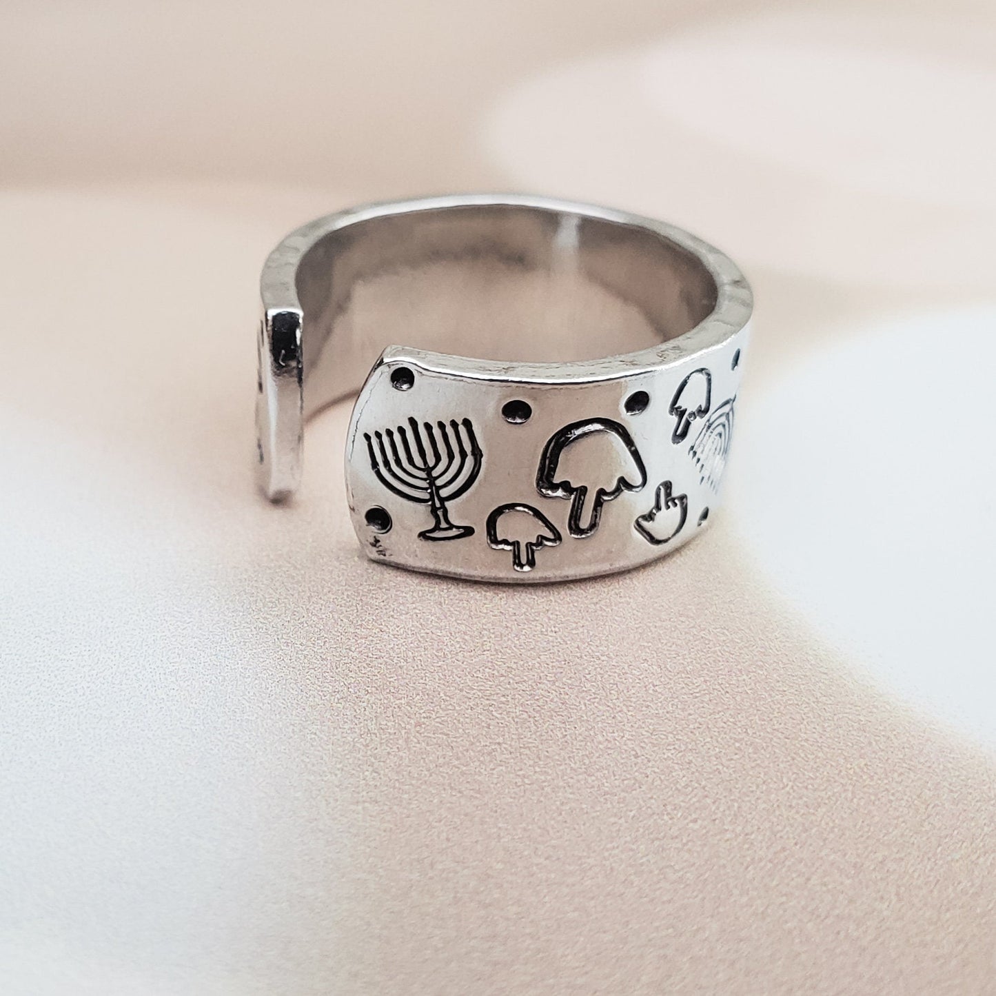 Hanukkah Middle Finger Ring by Salt and Sparkle