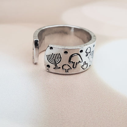 Hanukkah Middle Finger Ring by Salt and Sparkle