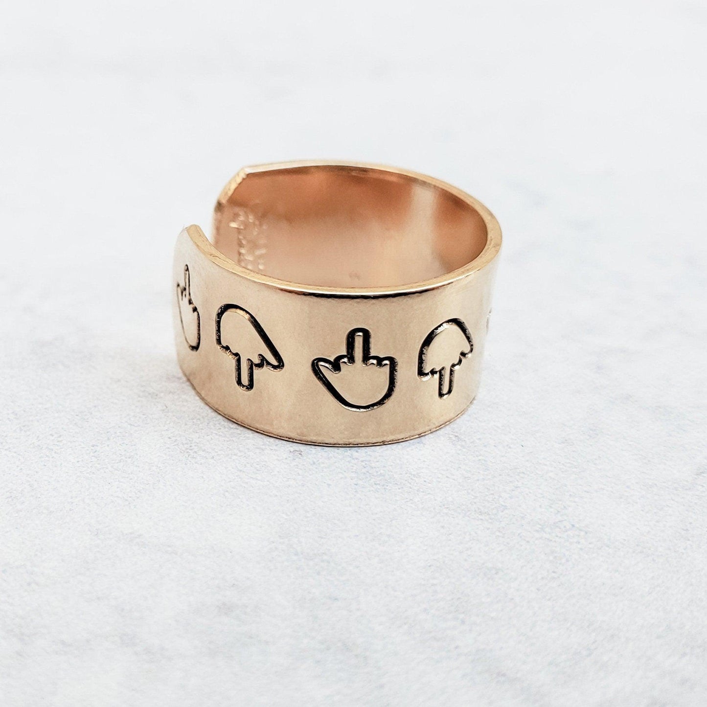 Hanukkah Middle Finger Ring by Salt and Sparkle