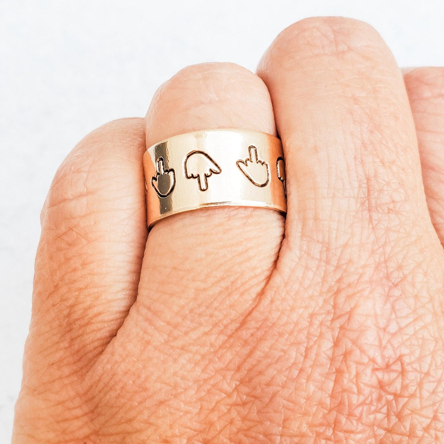 Hanukkah Middle Finger Ring by Salt and Sparkle